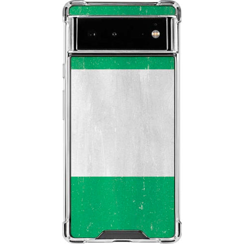 Nigeria Flag Distressed Google Pixel 6 Clear Case